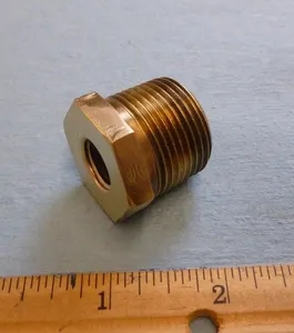 AN912-9B REDUCER FITTING (BRASS) 1/4" X 3/4" PIPE THREAD - AIRCRAFT / AVIATION